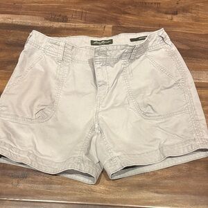 Eddie Bauer Light Gray Women's Cargo Shorts